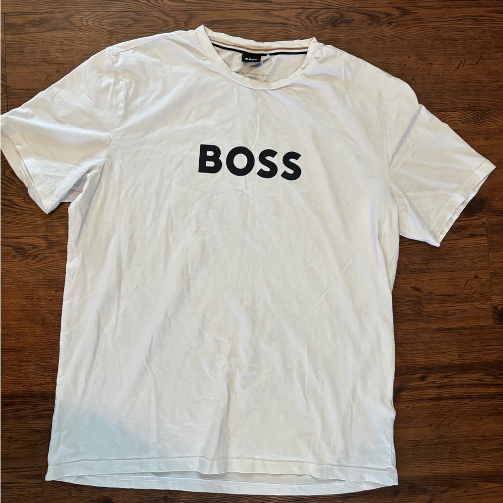 Boss White Short Sleeve Tee